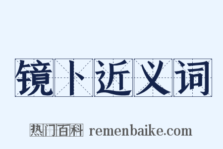 镜卜近义词是什么意思的图片